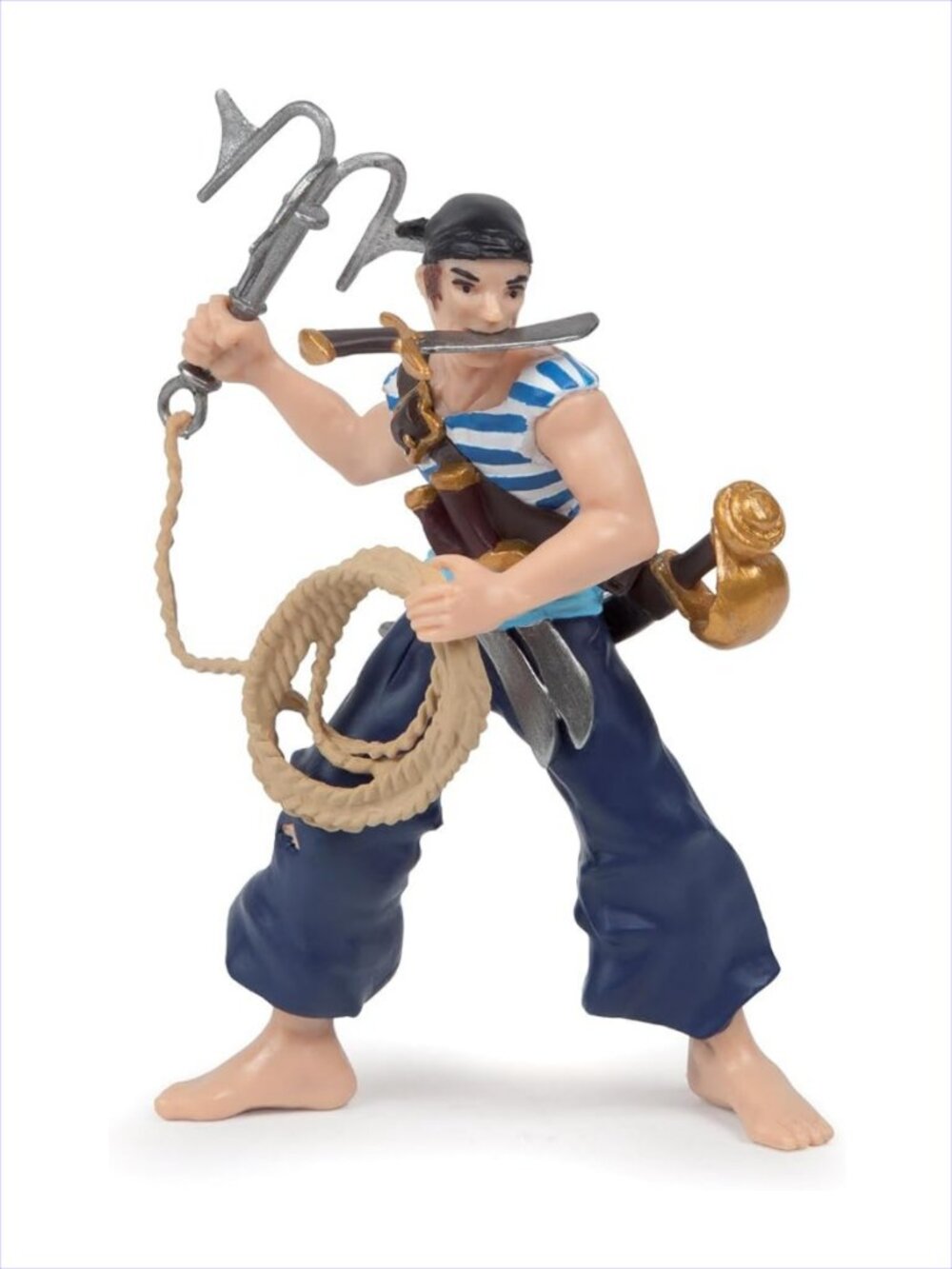 Papo Pirate with Grapnel (Grappling Hook) in Blue (39442) New w/Tag Add-On Item